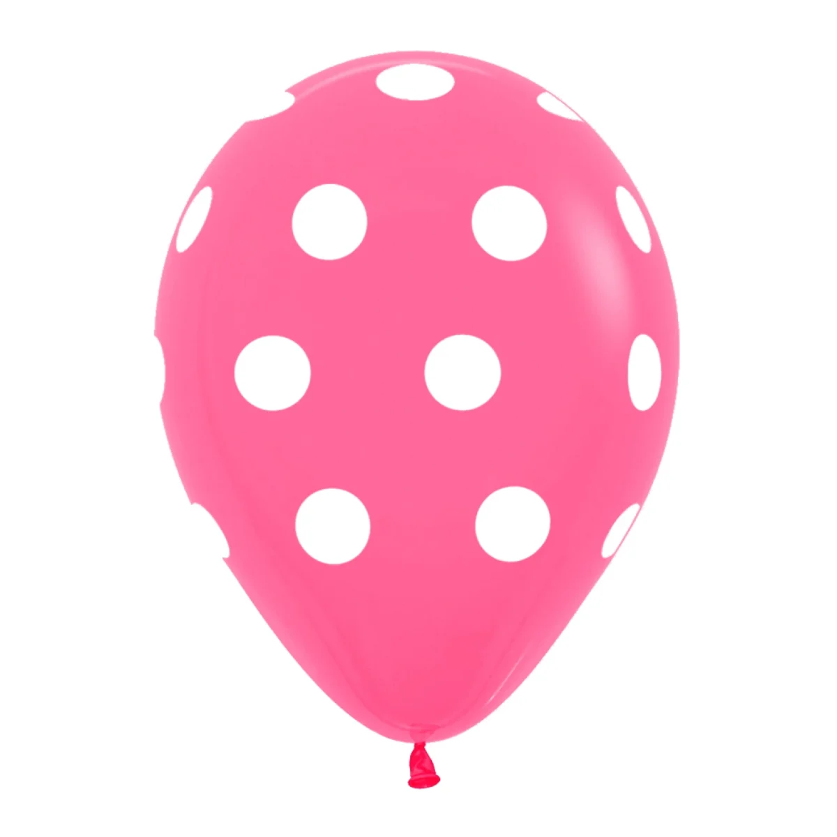 Globo Lunares R12 Rosa y Blanco x10 unidades