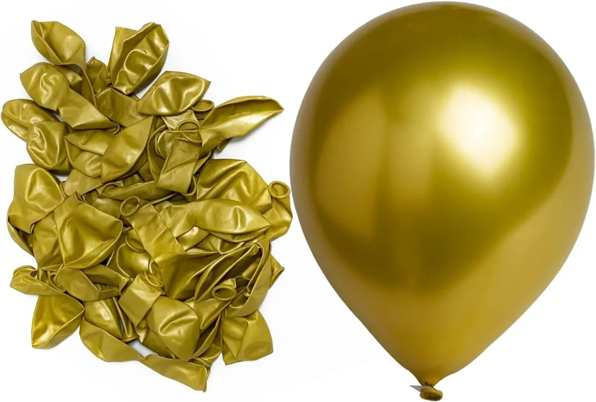 Globo Metalizado R12 Dorado x25 unidades