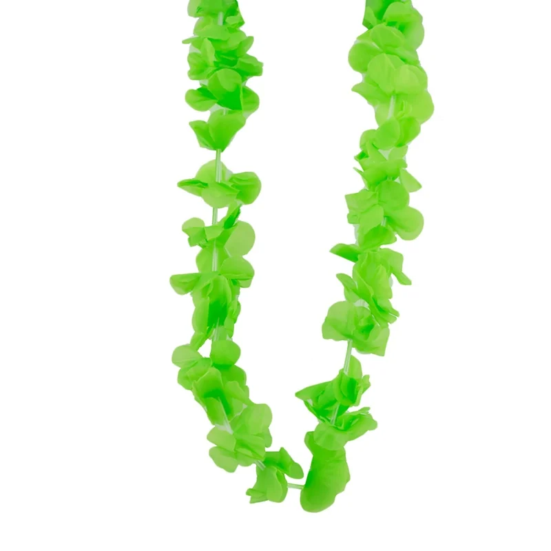 Collar Hawaiano Fluor Economico Verde
