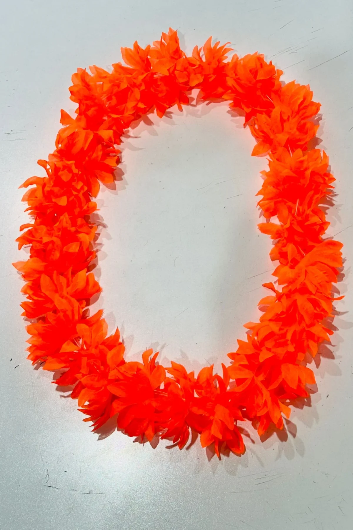 Collar Hawaiano Fluor Naranja