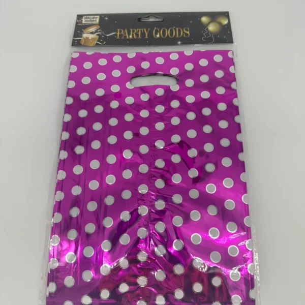 Bolsas Sorpresitas Metalizada Lunares Violeta x10 unidades