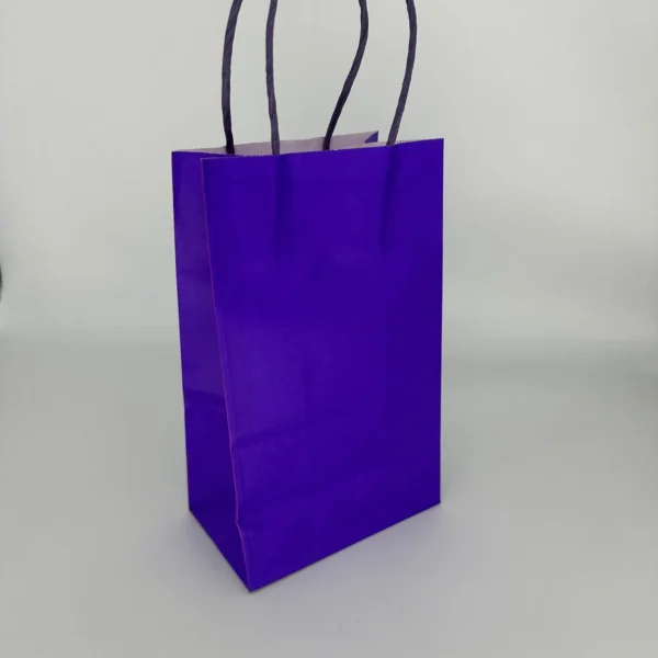 Bolsa Sorpresitas Papel con Asas Violeta - por unidad