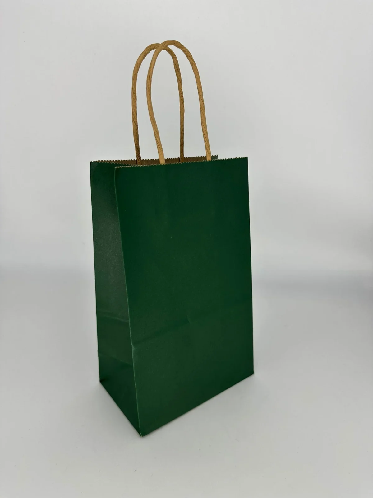 Bolsa Sorpresitas Papel con Asas Verde Oscuro - por unidad