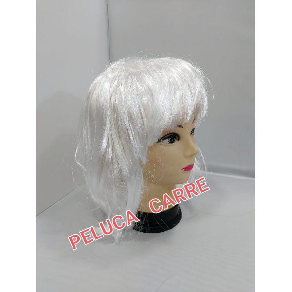 Peluca pelo corto blanca