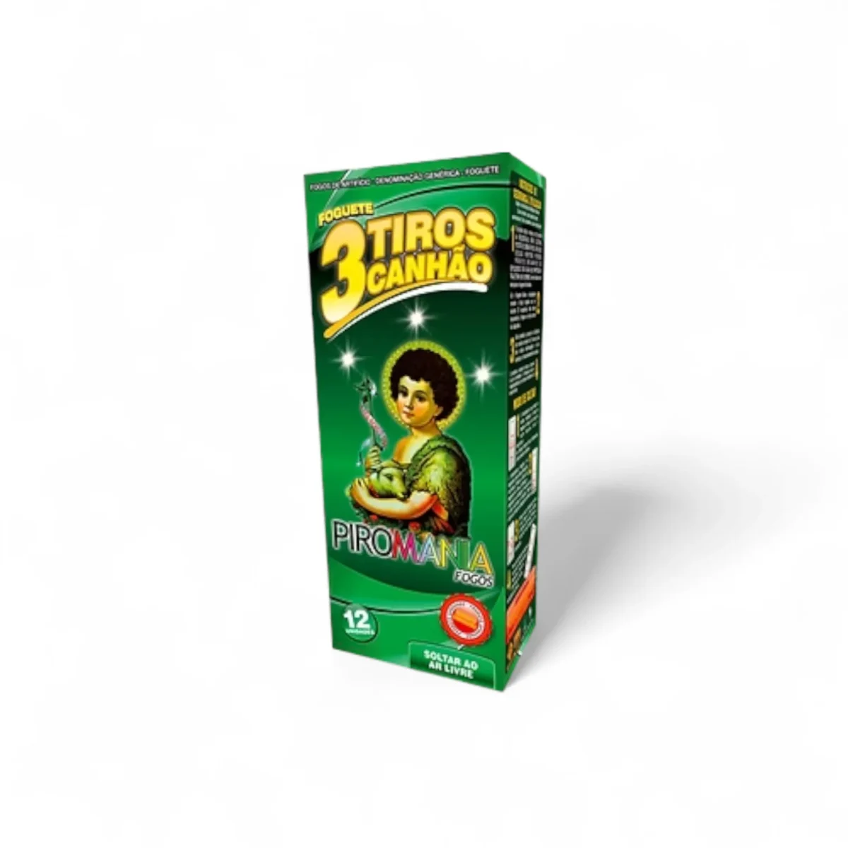 Foguete 3 Tiros Cañón Piromania – Caja x12 unidades