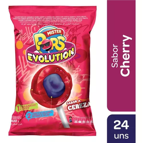 Chupetin Mr Pops Cereza x 24 Unidades
