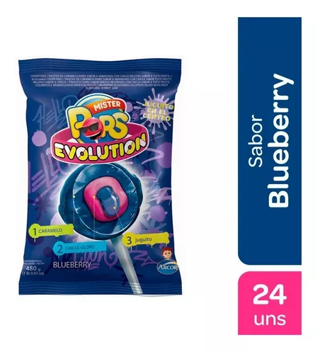 Chupetin Mr Pops BlueBerry  x 24 Unidades