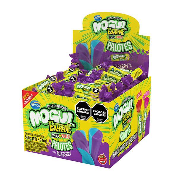 Caramelos Mogul Extreme Palotes sabor Blueberry