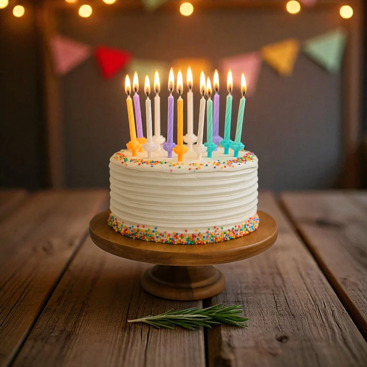 Velas clásicas con soporte decorativo – 12 unidades - Imagen 2