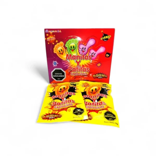 Chupetín Manitos y Patitas Explosivas 50u – Golosinas Frutales
