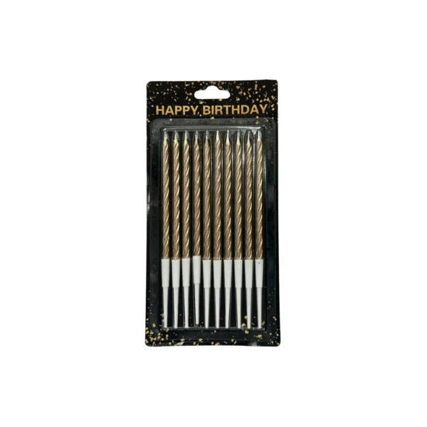 Velas Torneadas Doradas